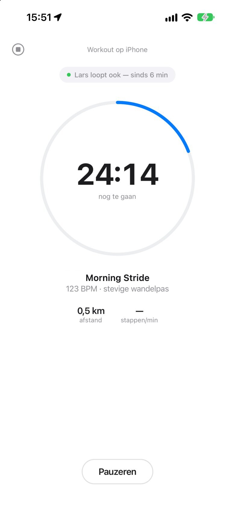 Live walk-scherm